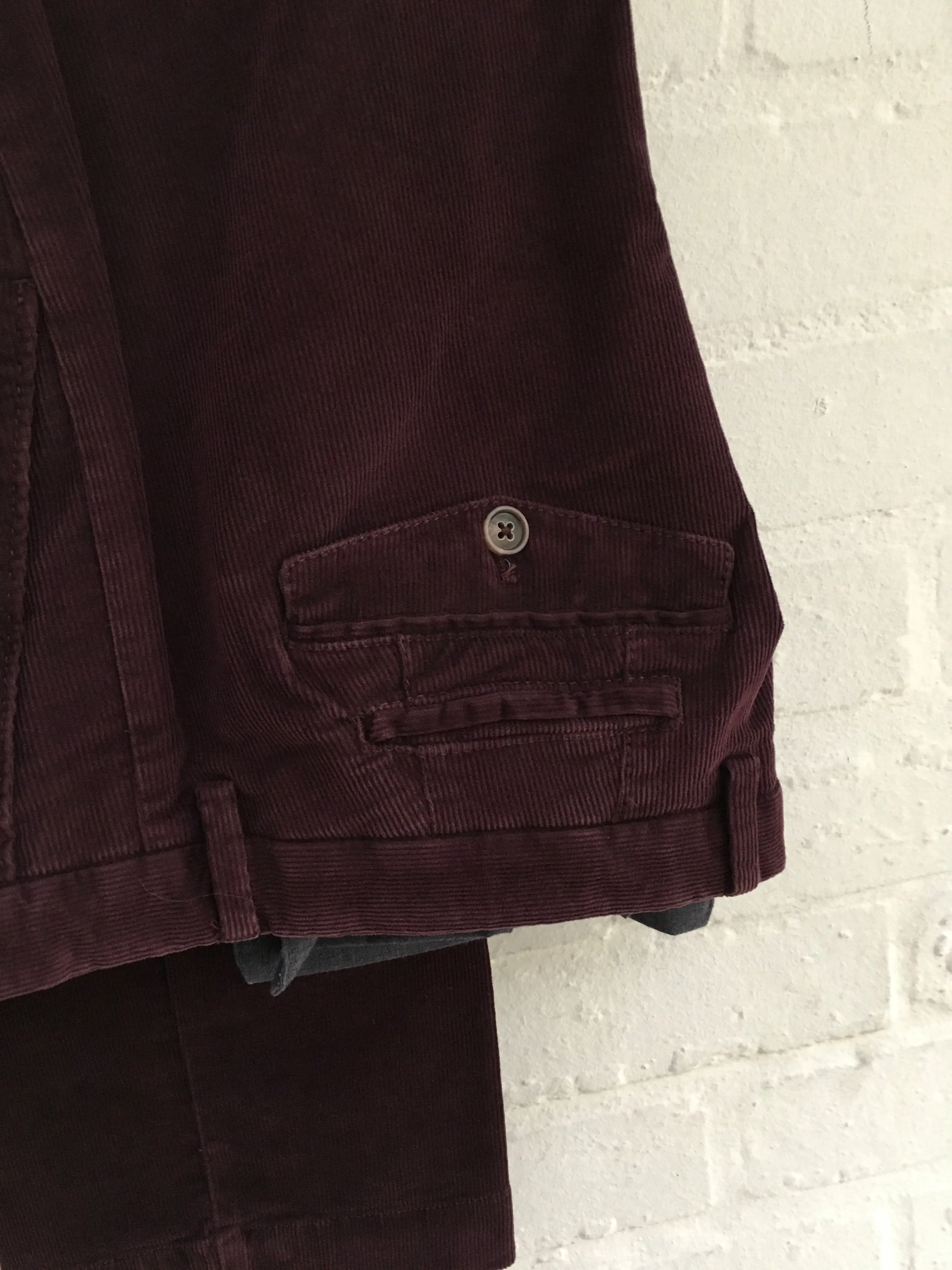 HACKETT LONDON MENS SANDERSON ASHBY WINE CORDUROY CORDS TROUSERS PANTS Men