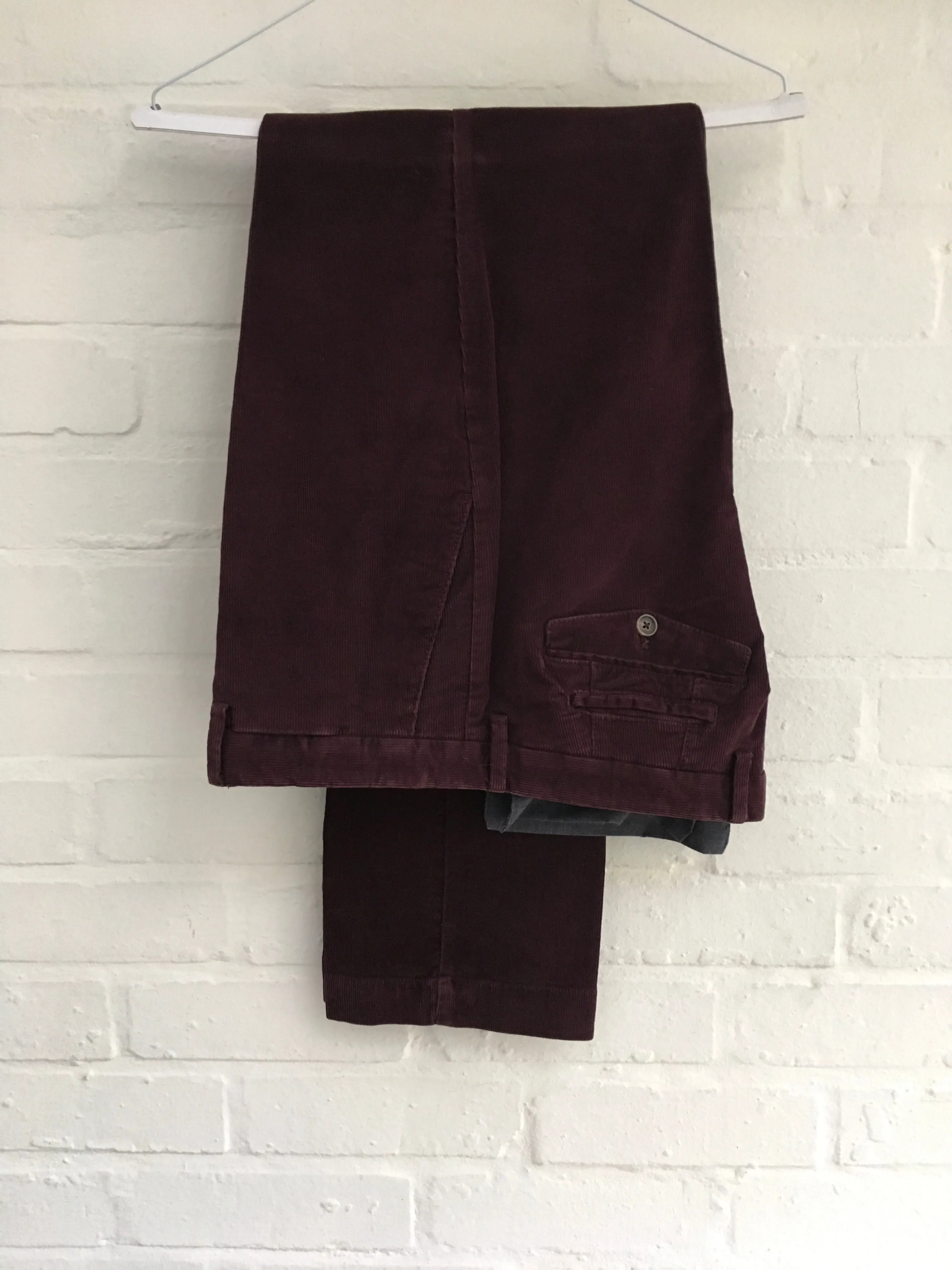 HACKETT LONDON MENS SANDERSON ASHBY WINE CORDUROY CORDS TROUSERS PANTS Men