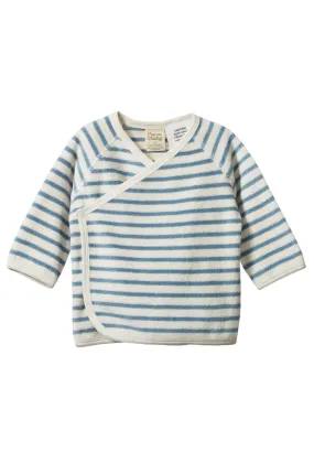 Kimono Jacket Terry - Powder Blue Sailor Stripe