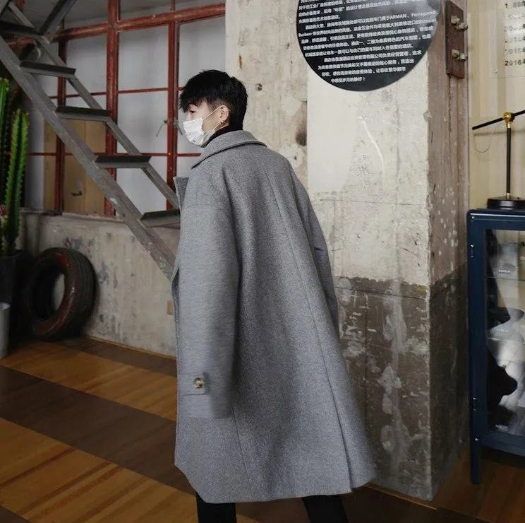 [Korean Style] Chelsea Woolen Double Overcoat