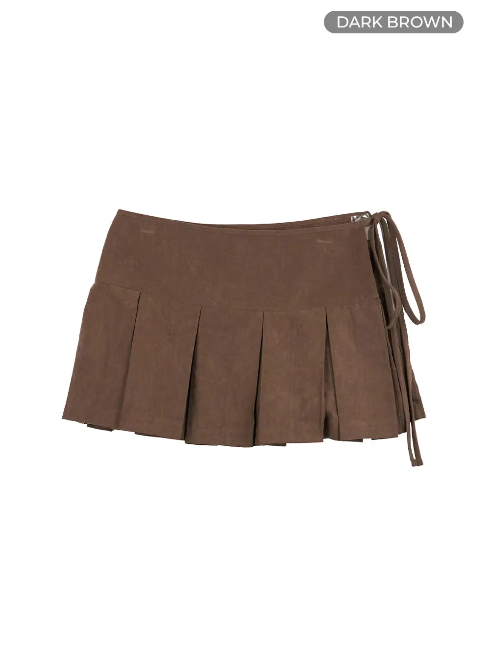 Pleated Strap Mini Skirt IO409