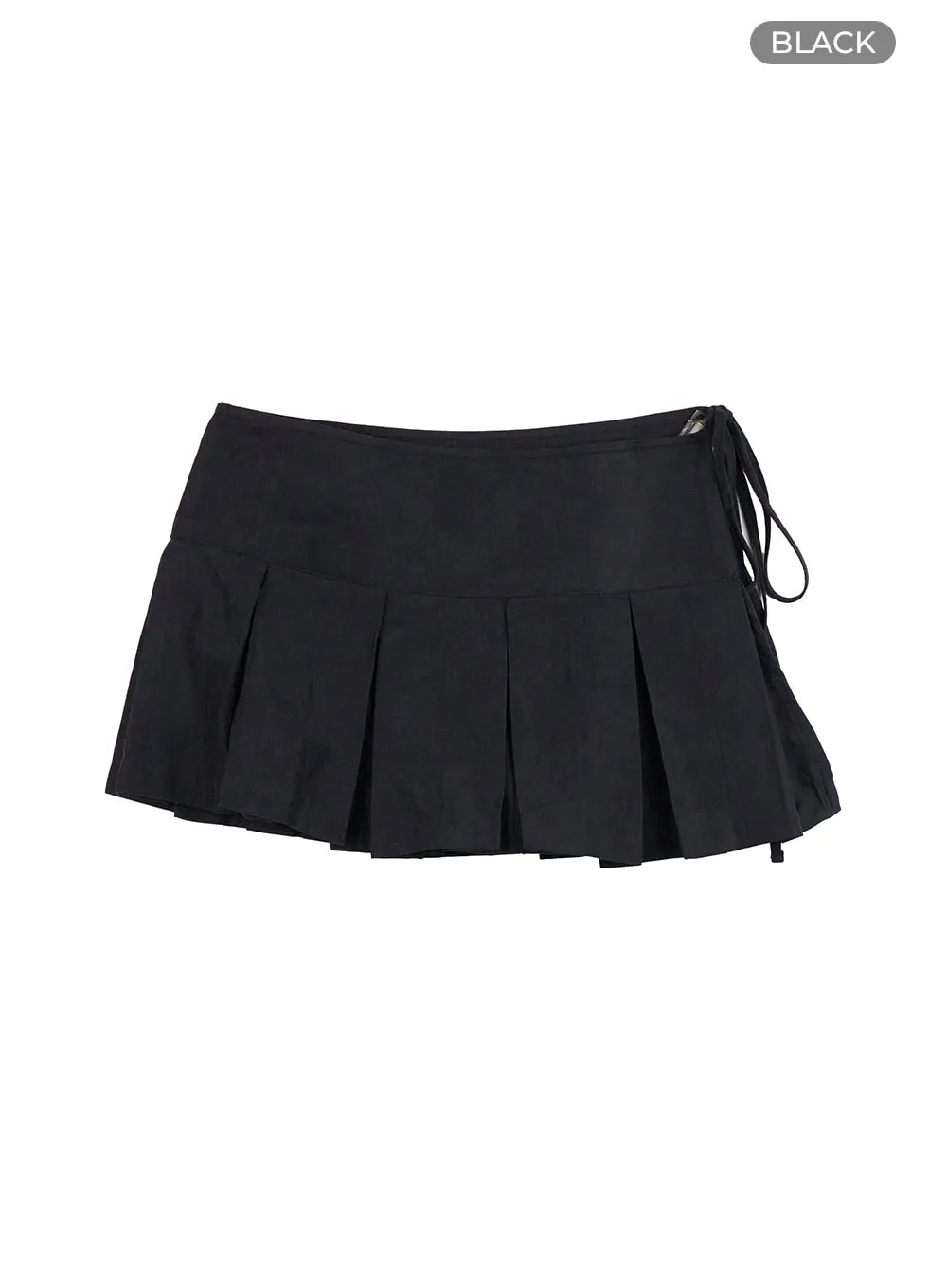 Pleated Strap Mini Skirt IO409